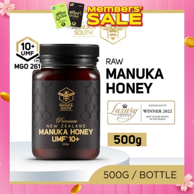 MANUKA SOUTH UMF 10+ MGO261 Manuka Honey (Authentic 100% New Zealand Manuka Honey for Immunity + Digestion + Skin Health) 500g