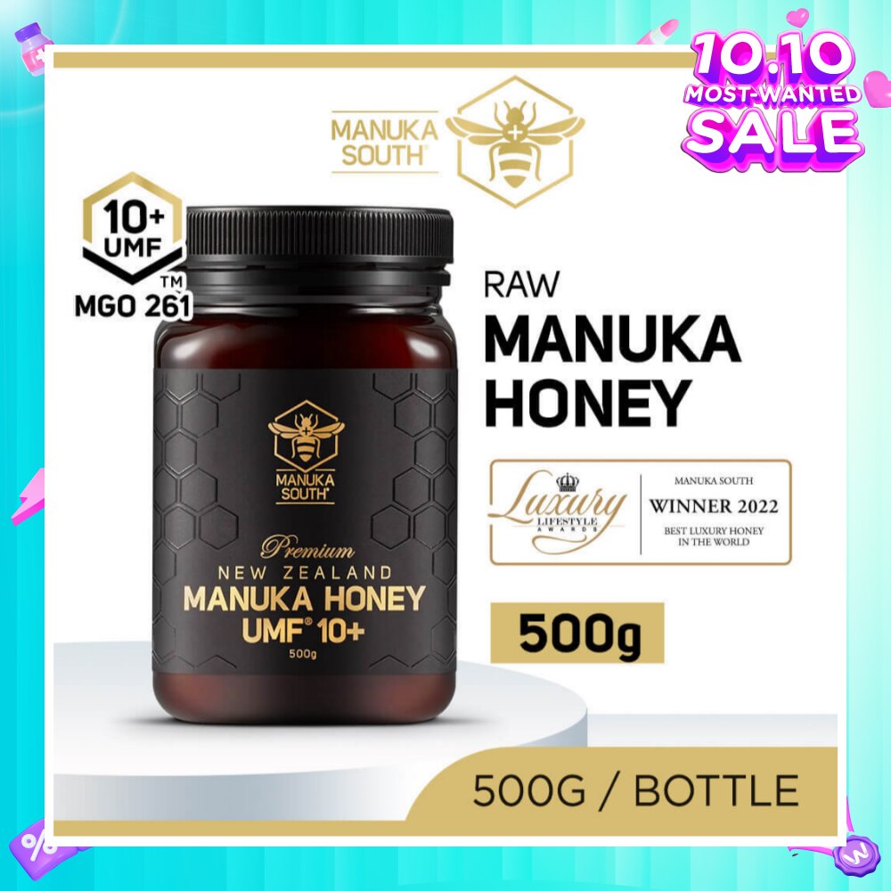 UMF 10+ MGO261 Manuka Honey (Authentic 100% New Zealand Manuka Honey for Immunity + Digestion + Skin Health) 500g