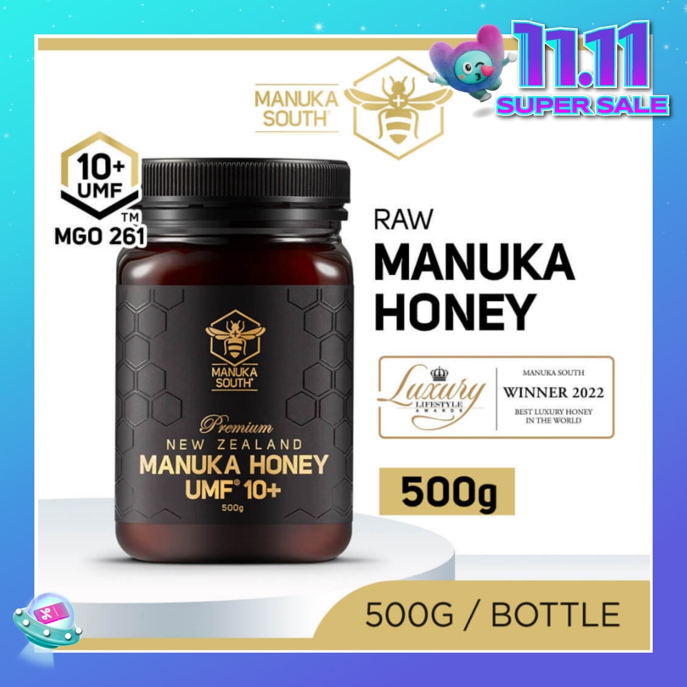 UMF 10+ MGO261 Manuka Honey (Authentic 100% New Zealand Manuka Honey for Immunity + Digestion + Skin Health) 500g