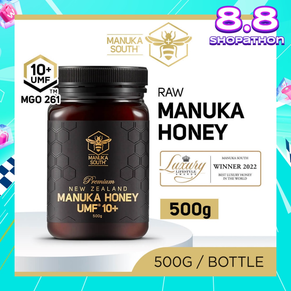 UMF 10+ MGO261 Manuka Honey (Authentic 100% New Zealand Manuka Honey for Immunity + Digestion + Skin Health) 500g