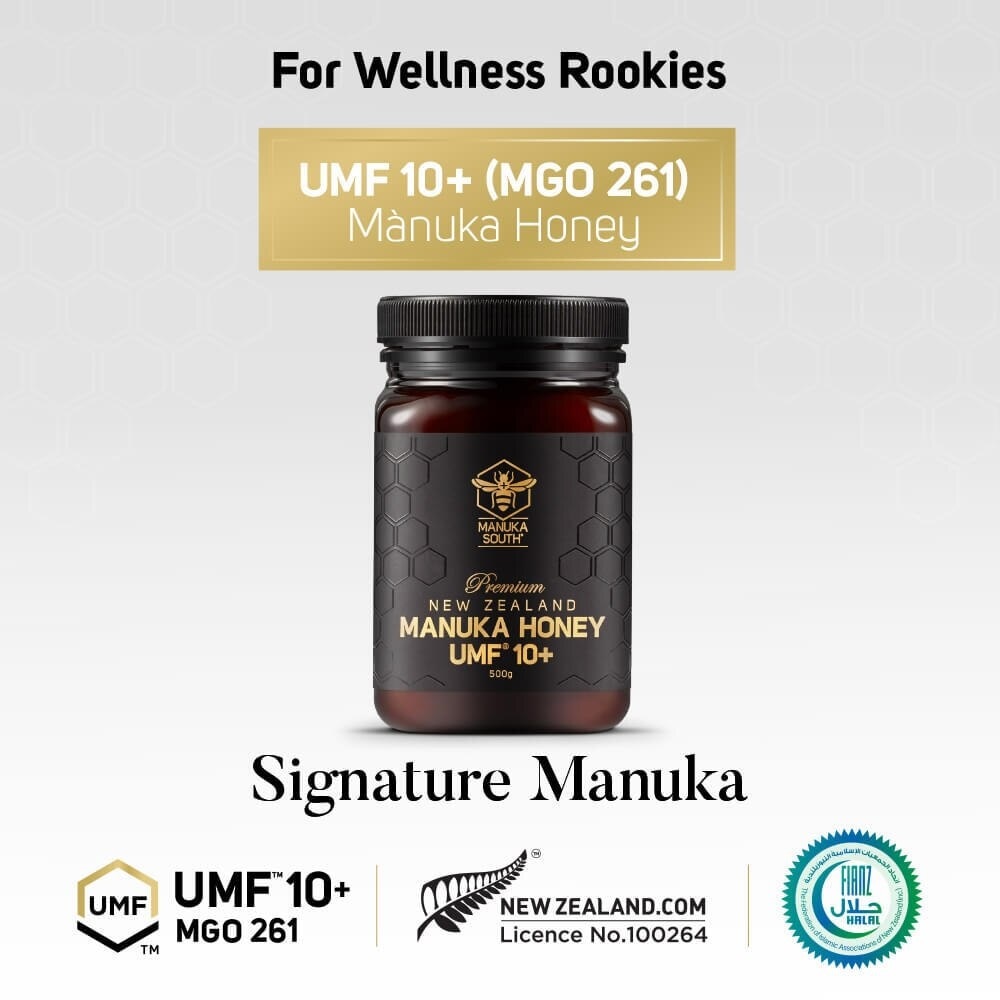 UMF 10+ MGO261 Manuka Honey (Authentic 100% New Zealand Manuka Honey for Immunity + Digestion + Skin Health) 500g