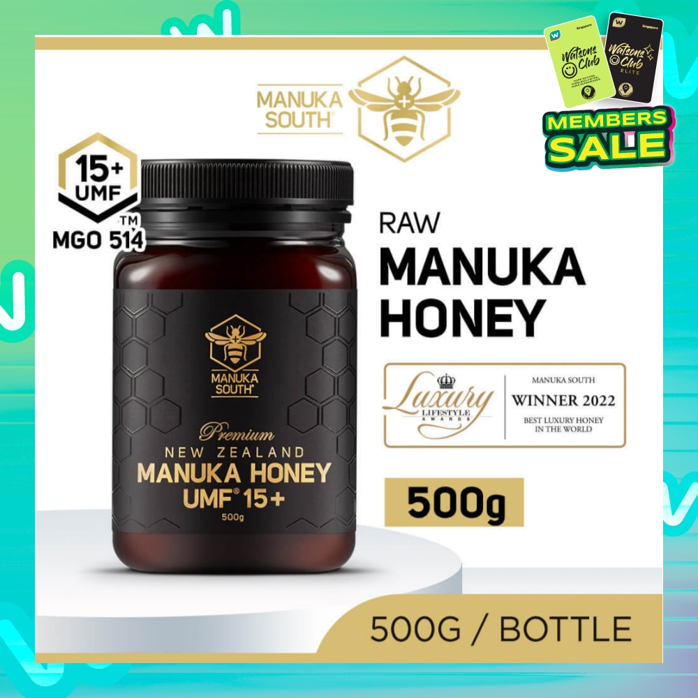 UMF 15+ MGO514 Manuka Honey (Authentic 100% New Zealand Manuka Honey for Immunity + Digestion + Skin Health) 500g