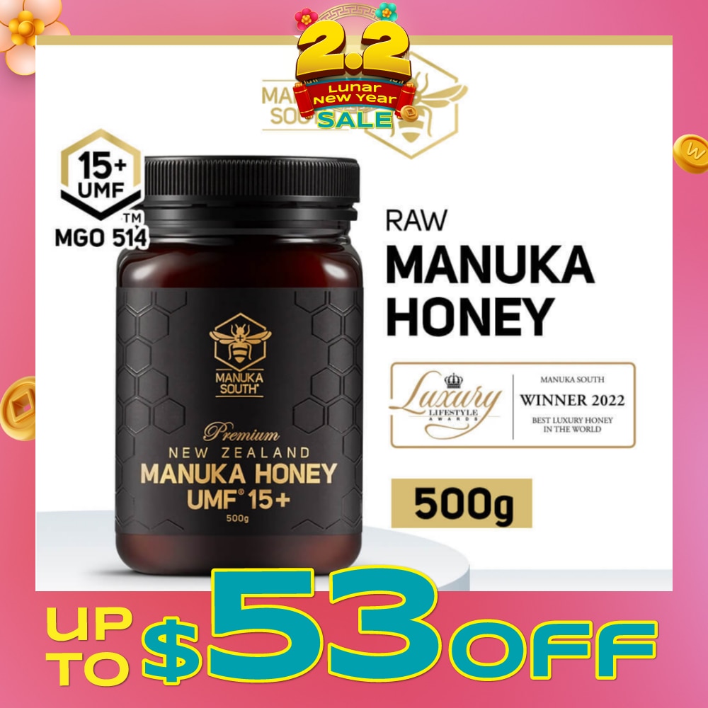 UMF 15+ MGO514 Manuka Honey (Authentic 100% New Zealand Manuka Honey for Immunity + Digestion + Skin Health) 500g