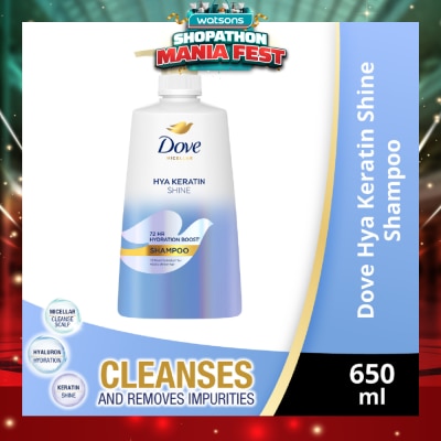 DOVE - Micellar Hya Keratin Shine with Hyaluron + Keratin Shampoo 650ml