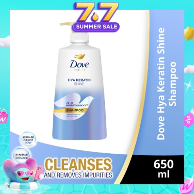DOVE - Micellar Hya Keratin Shine with Hyaluron + Keratin Shampoo 650ml