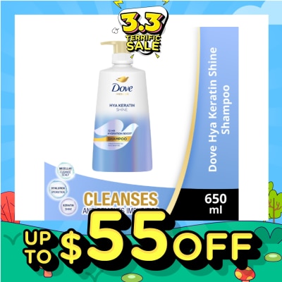 DOVE Micellar Hya Keratin Shine with Hyaluron + Keratin Shampoo 650ml