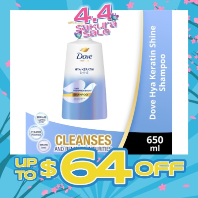 DOVE - Micellar Hya Keratin Shine with Hyaluron + Keratin Shampoo 650ml