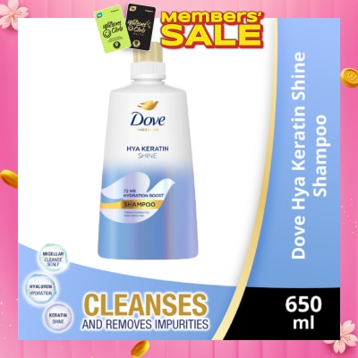DOVE Micellar Hya Keratin Shine with Hyaluron + Keratin Shampoo 650ml
