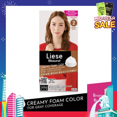 LIESE Blaune Creamy Foam Color Bronze Brown (Visible Gray Hair Coverage) 1s