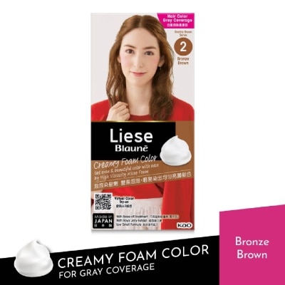 LIESE Blaune Creamy Foam Color Bronze Brown (Visible Gray Hair Coverage) 1s