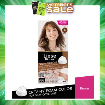 LIESE - Blauné Creamy Foam Color #4 Brown 108ml