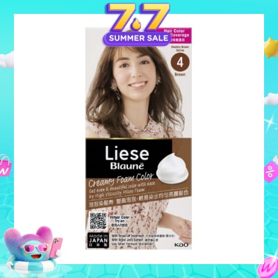 LIESE - Blauné Creamy Foam Color #4 Brown 108ml