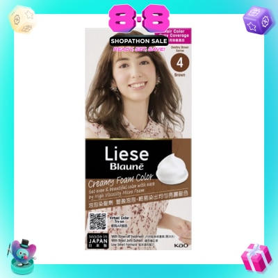 LIESE - Blauné Creamy Foam Color #4 Brown 108ml