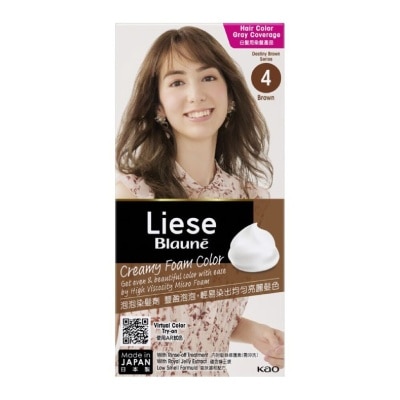 LIESE - Blauné Creamy Foam Color #4 Brown 108ml