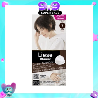 LIESE - Blauné Creamy Foam Color #7 Black Brown 108ml image