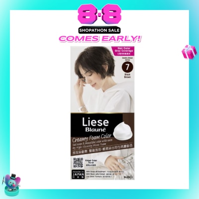 LIESE - Blauné Creamy Foam Color #7 Black Brown 108ml