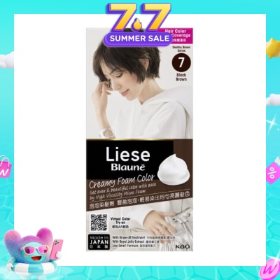 LIESE - Blauné Creamy Foam Color #7 Black Brown 108ml