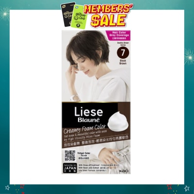 LIESE - Blauné Creamy Foam Color #7 Black Brown 108ml