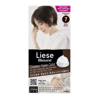 LIESE - Blauné Creamy Foam Color #7 Black Brown 108ml