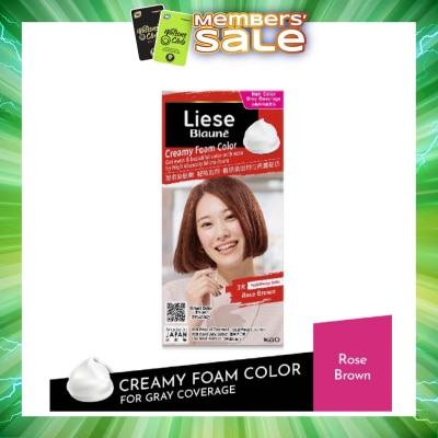 LIESE - Blauné Creamy Foam Color #3R Rose Brown 108ml