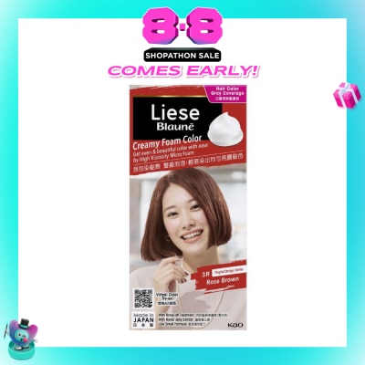LIESE - Blauné Creamy Foam Color #3R Rose Brown 108ml
