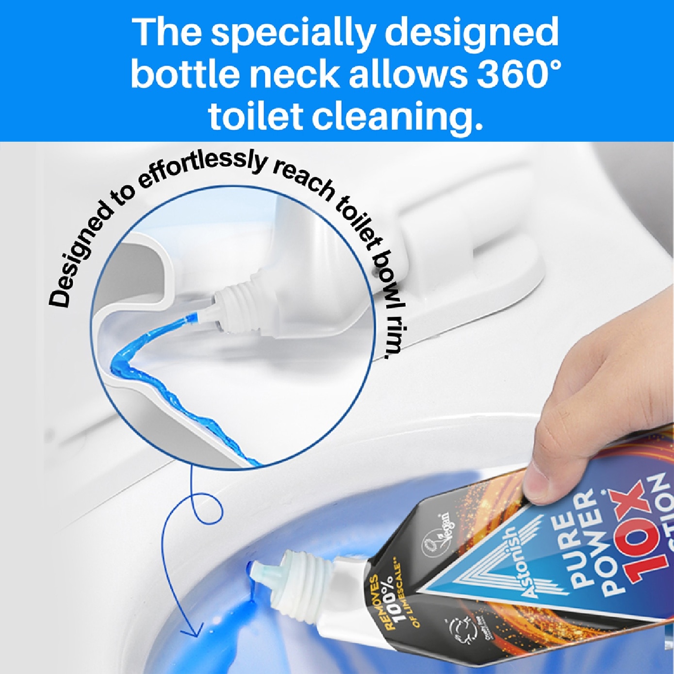 Pure Power 10x Action Toilet Gel 750ml