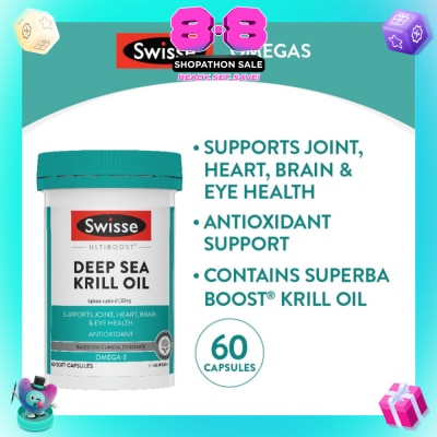 SWISSE - Deep Sea Krill Oil Capsule (Support Joint + Heart + Brain + Eye Health) 60s