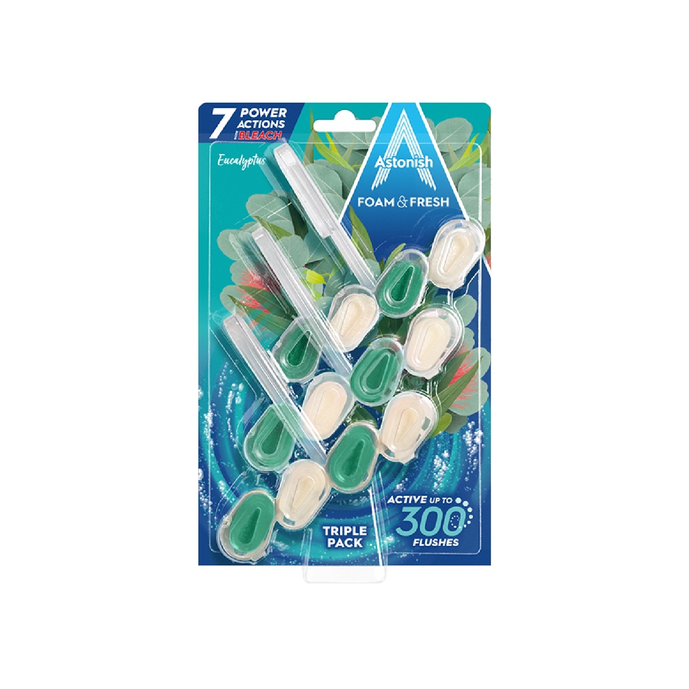 Foam & Fresh Toilet Rim Block Eucalyptus 3s