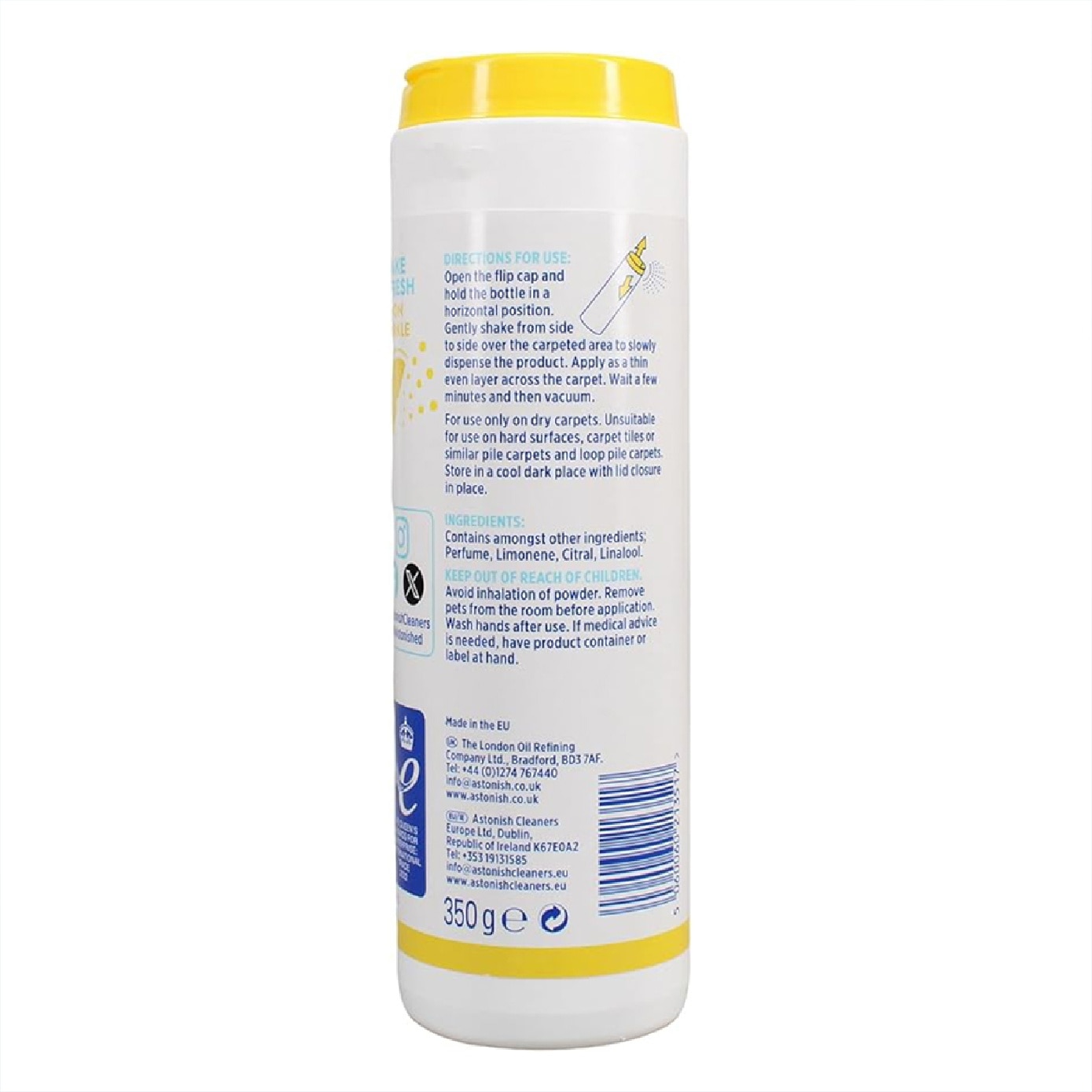 Shake & Fresh Carpet Freshener Lemon Sparkle 350g