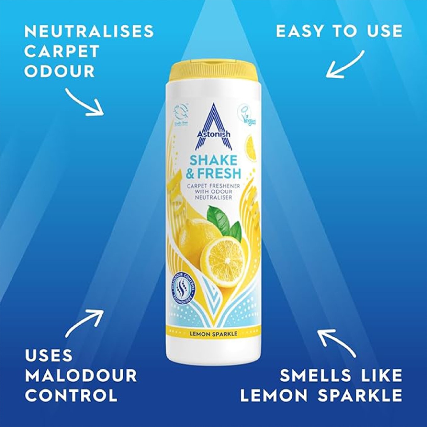 Shake & Fresh Carpet Freshener Lemon Sparkle 350g