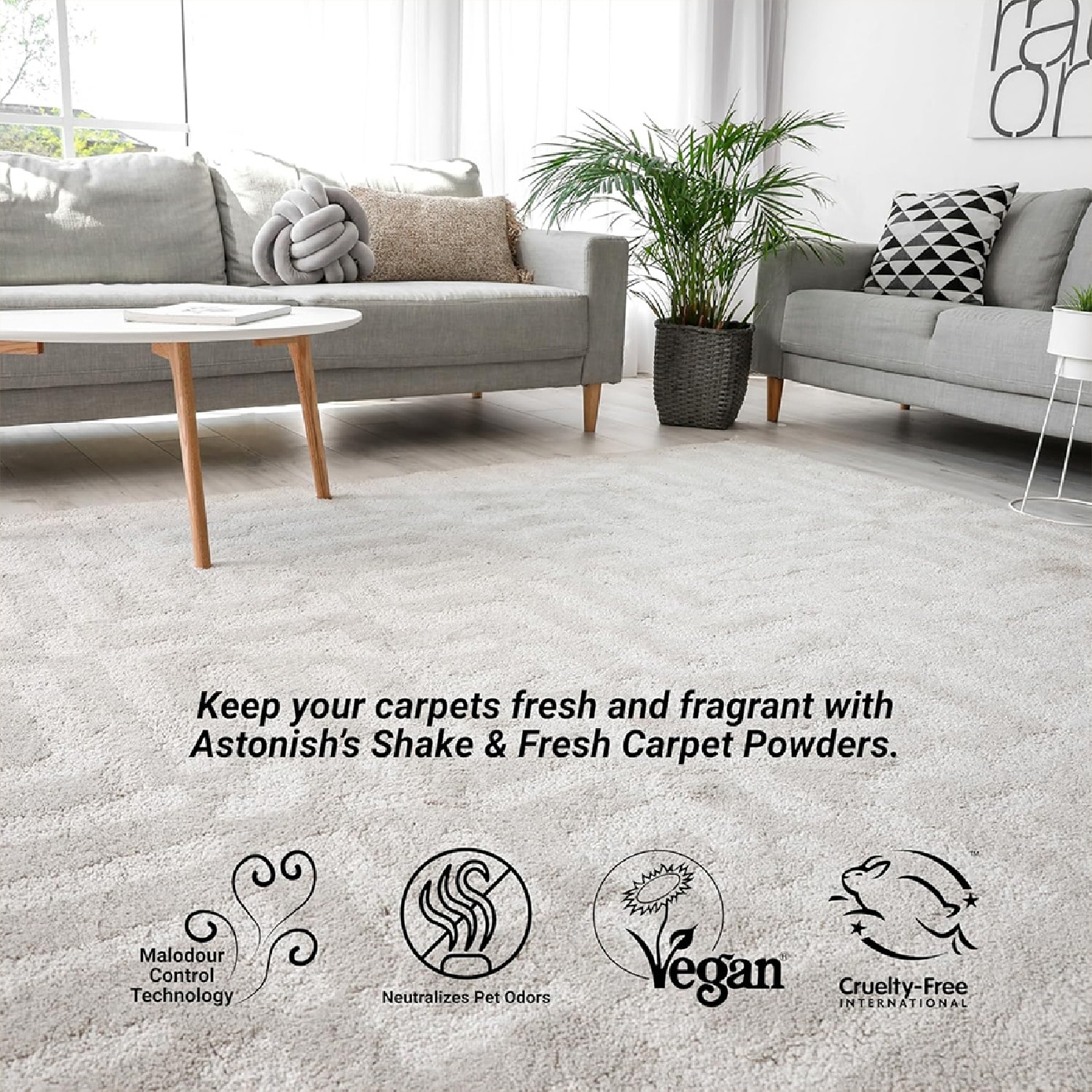 Shake & Fresh Carpet Freshener Lemon Sparkle 350g