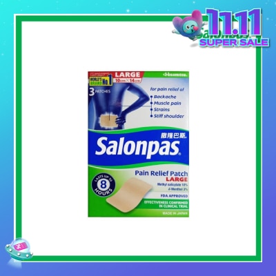 SALONPAS® Pain Relief Patch Large 3s
