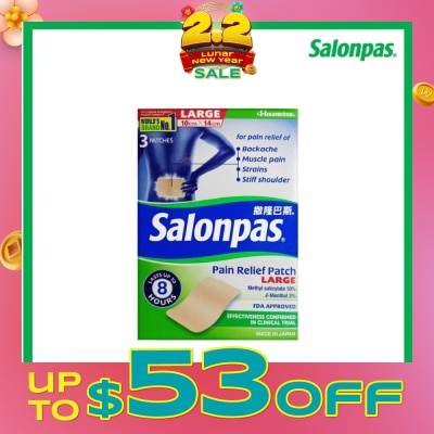 SALONPAS® Pain Relief Patch Large 3s