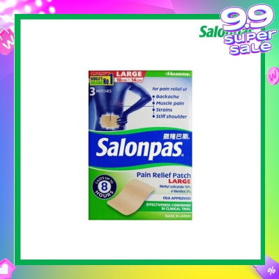 SALONPAS® Pain Relief Patch Large 3s
