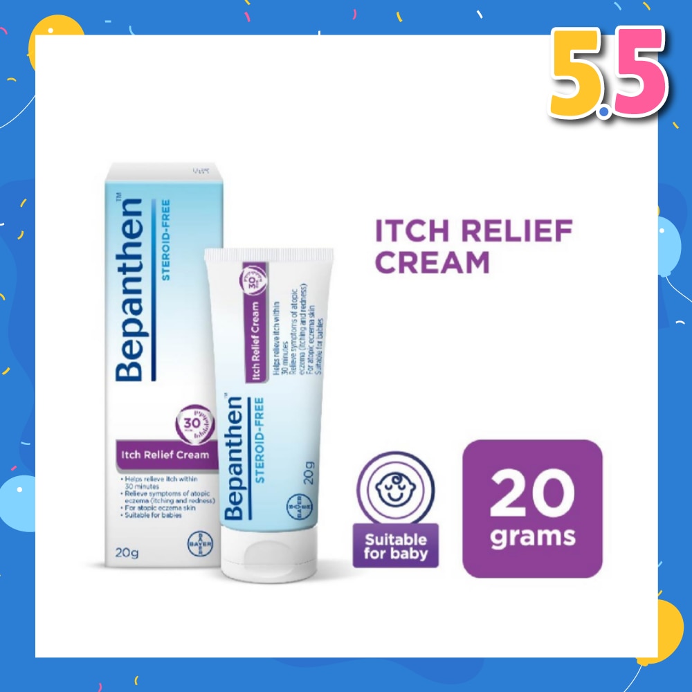 Itch Relief Cream (For Eczema-Prone Skin + Dermatologically Tested + Steroid-Free) 20g