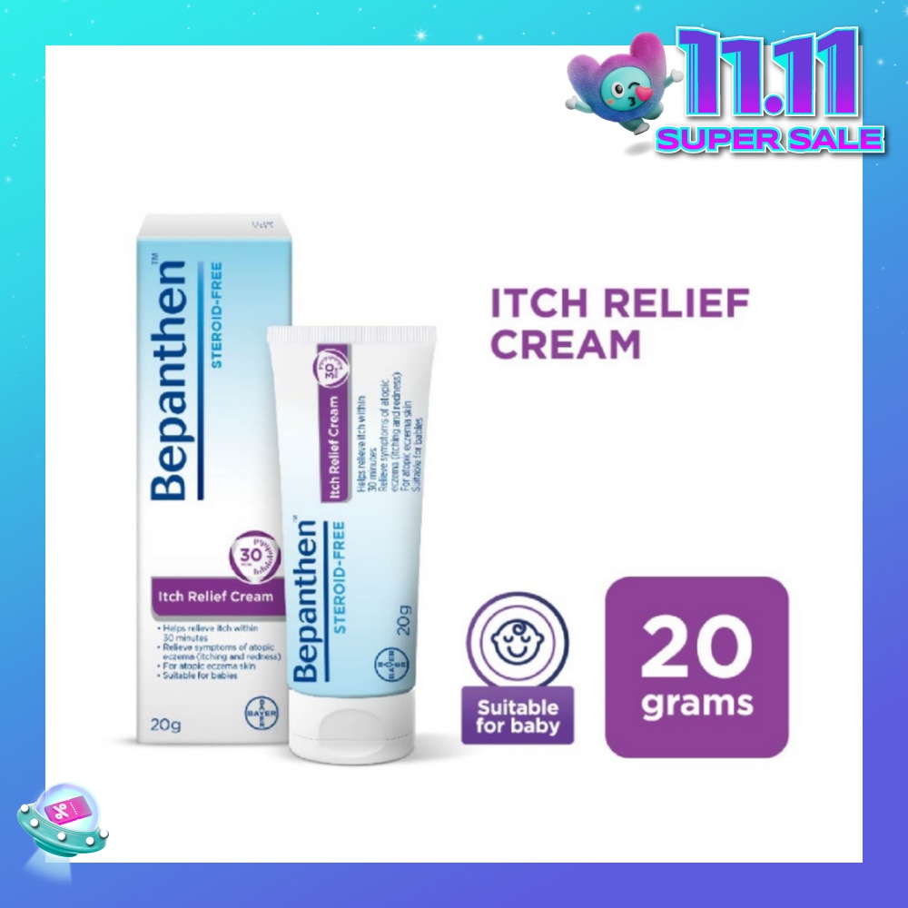 Itch Relief Cream (For Eczema-Prone Skin + Dermatologically Tested + Steroid-Free) 20g