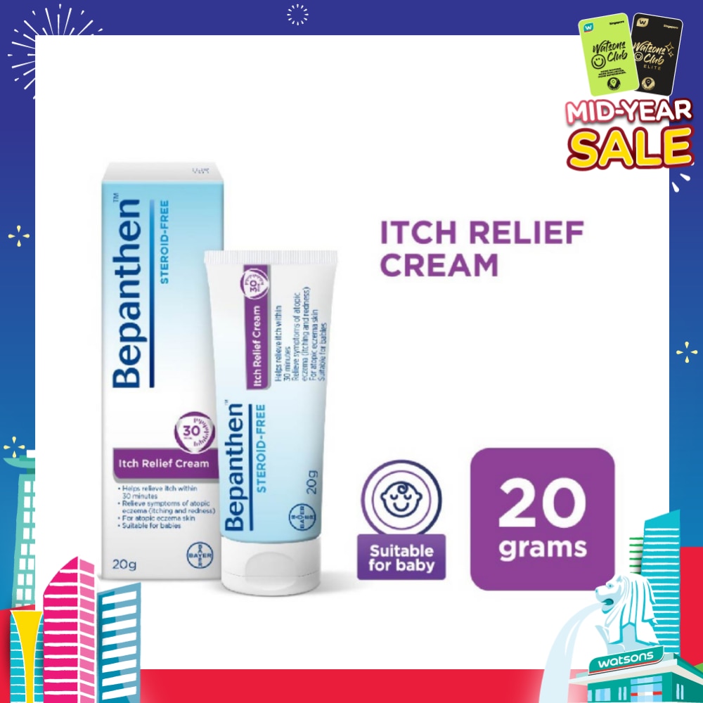 Itch Relief Cream (For Eczema-Prone Skin + Dermatologically Tested + Steroid-Free) 20g