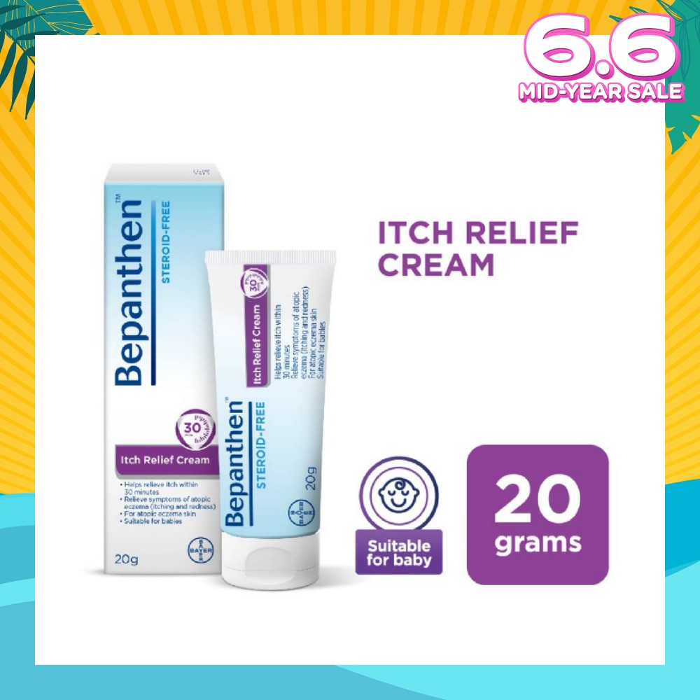 Itch Relief Cream (For Eczema-Prone Skin + Dermatologically Tested + Steroid-Free) 20g