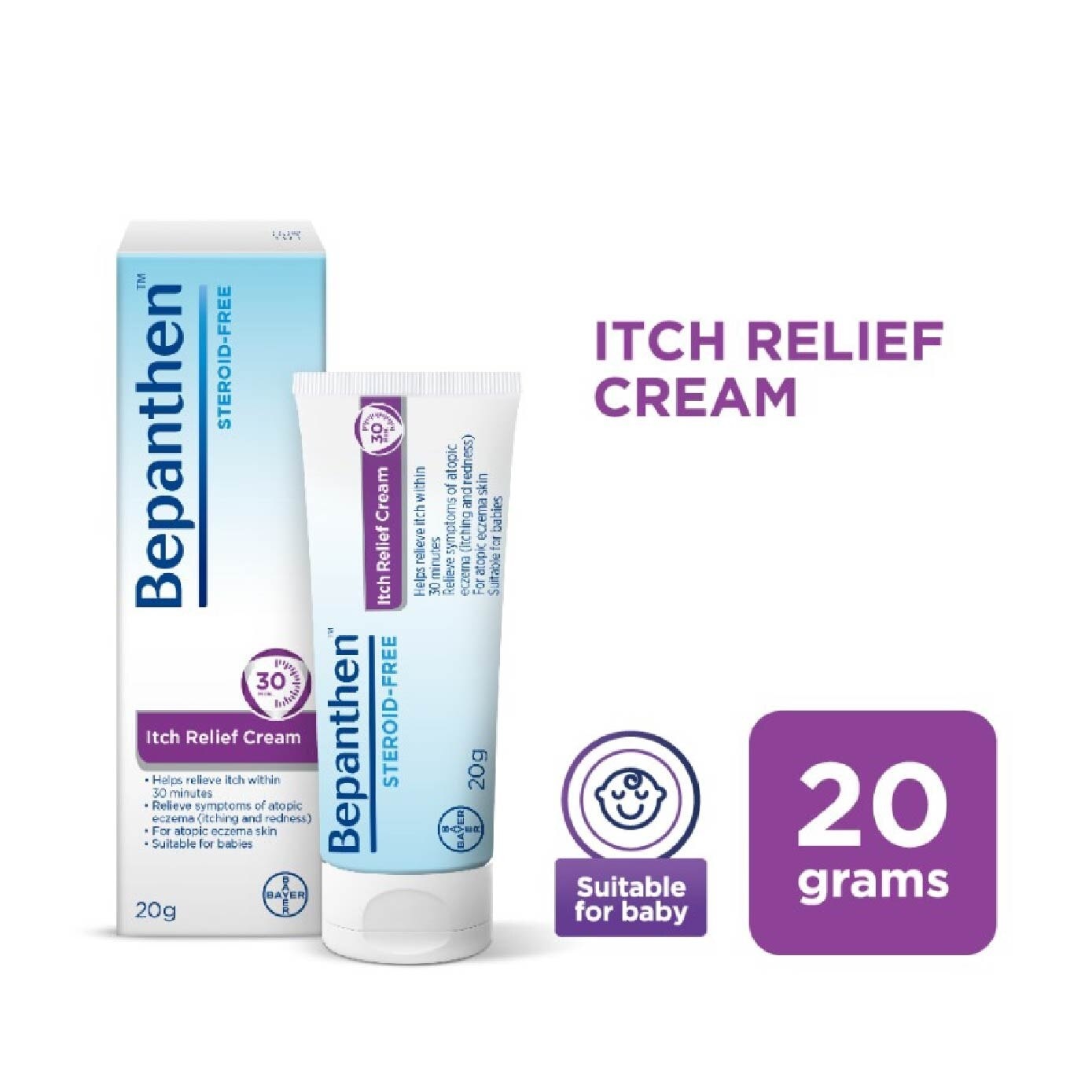 Itch Relief Cream (For Eczema-Prone Skin + Dermatologically Tested + Steroid-Free) 20g