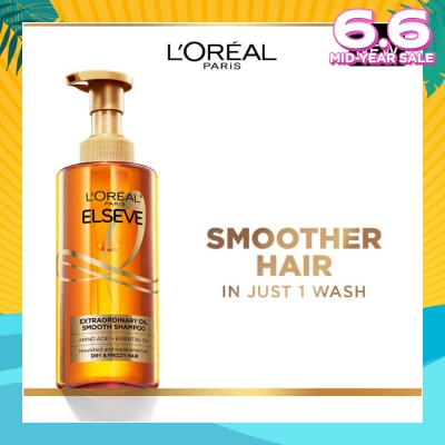 L'OREAL PARIS ELSEVE Extraordinary Oil Sublime Sleek Silicone Free  Shampoo (For Dry & Frizzy Hair) 440ml