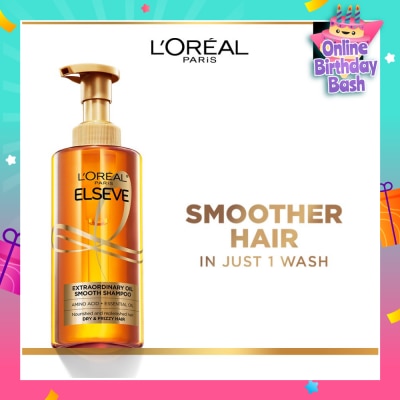 L'OREAL PARIS ELSEVE Extraordinary Oil Sublime Sleek Silicone Free  Shampoo (For Dry & Frizzy Hair) 440ml