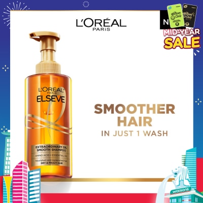 L'OREAL PARIS ELSEVE Extraordinary Oil Sublime Sleek Silicone Free  Shampoo (For Dry & Frizzy Hair) 440ml