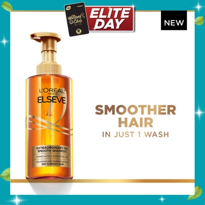 L'OREAL PARIS ELSEVE Extraordinary Oil Sublime Sleek Silicone Free Shampoo (For Dry & Frizzy Hair) 440ml image