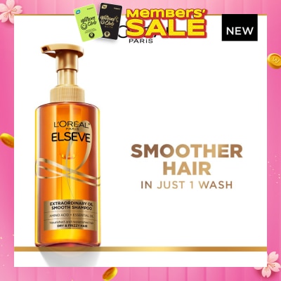L'OREAL PARIS ELSEVE Extraordinary Oil Sublime Sleek Silicone Free  Shampoo (For Dry & Frizzy Hair) 440ml