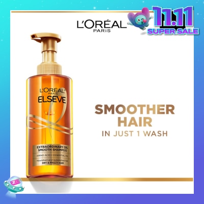 L'OREAL PARIS ELSEVE Extraordinary Oil Sublime Sleek Silicone Free  Shampoo (For Dry & Frizzy Hair) 440ml