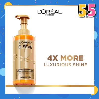 L'OREAL PARIS ELSEVE Extraordinary Oil Sublime Sleek Nourishing Conditioner (For Dry & Frizzy Hair)  440ml