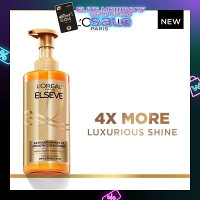 L'OREAL PARIS ELSEVE Extraordinary Oil Sublime Sleek Nourishing Conditioner (For Dry & Frizzy Hair)  440ml