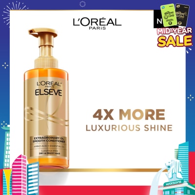 L'OREAL PARIS ELSEVE Extraordinary Oil Sublime Sleek Nourishing Conditioner (For Dry & Frizzy Hair)  440ml