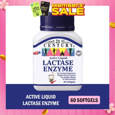21ST CENTURY Active Liquid Lactase Enzyme 125mg (For Lactose Intolerance) 60s