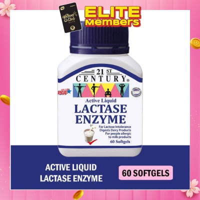 21ST CENTURY Active Liquid Lactase Enzyme 125mg (For Lactose Intolerance) 60s